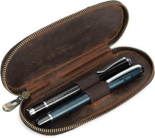 Leder-Füllfederhalter-Etui